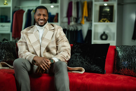 The Winter Lux “Ivory Plaid” Double-Breasted Overcoat