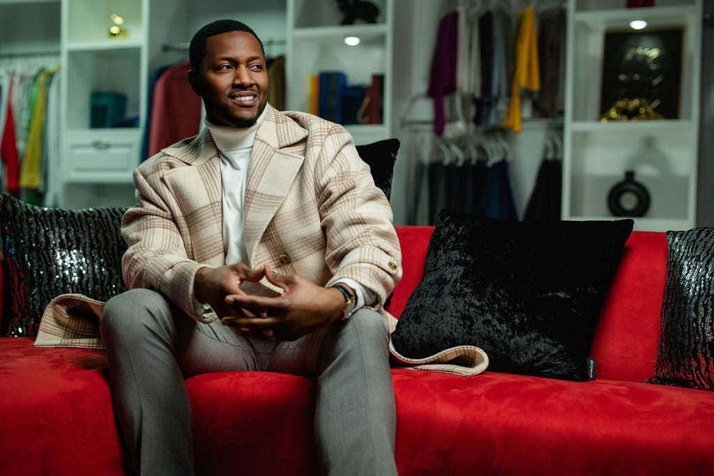 The Winter Lux “Ivory Plaid” Double-Breasted Overcoat