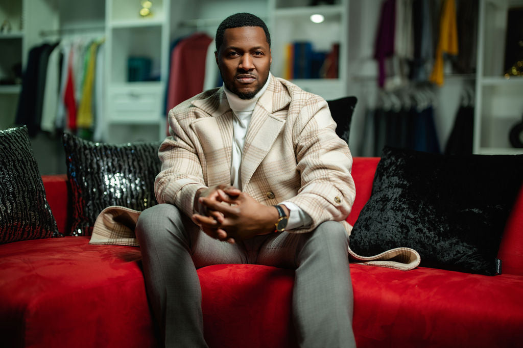 The Winter Lux “Ivory Plaid” Double-Breasted Overcoat