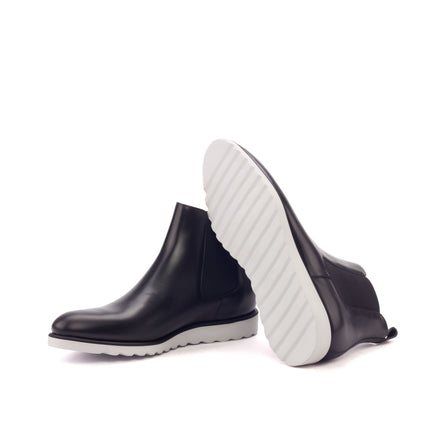 Black Leather Slide On Boot