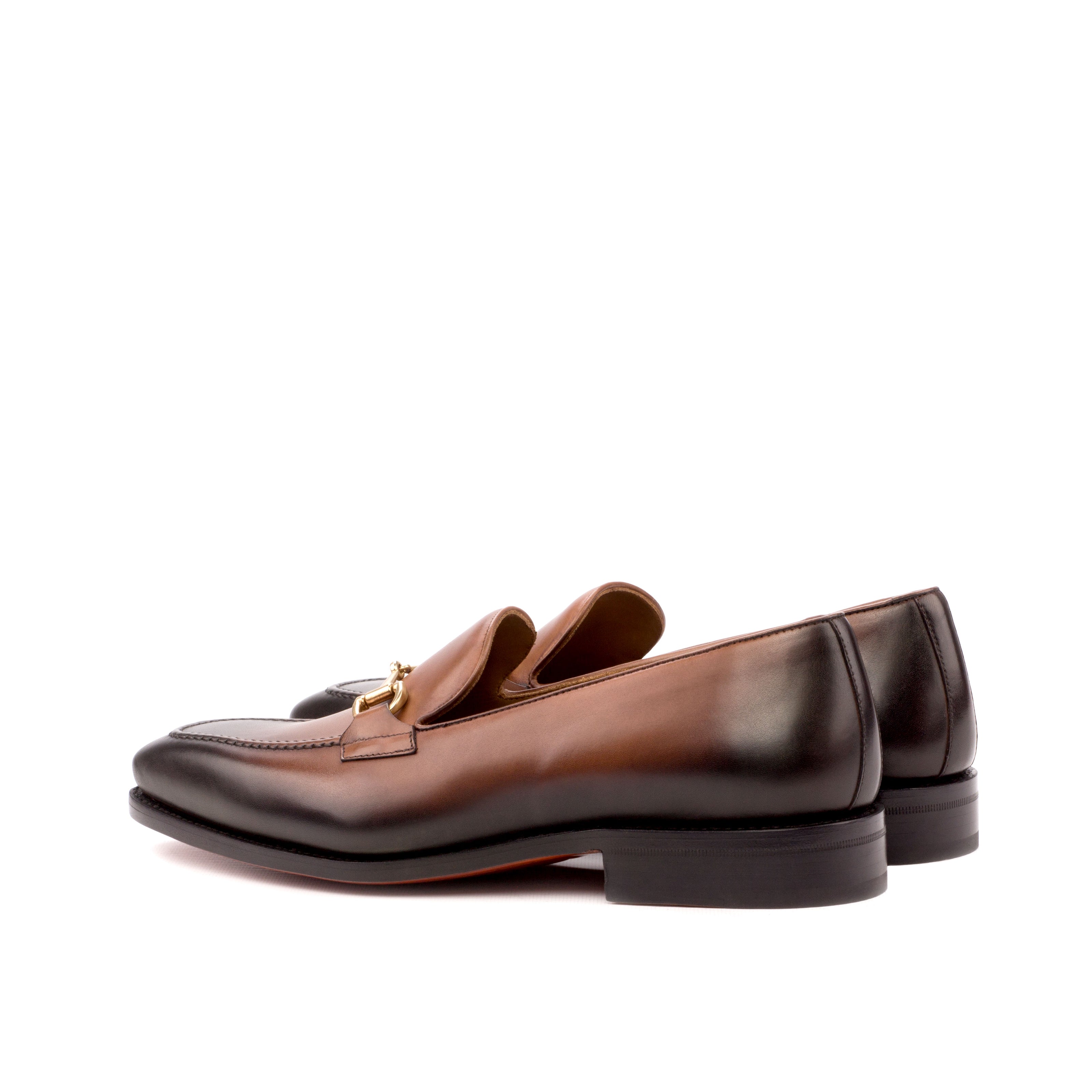 Cognac Loafer with Gold buckle