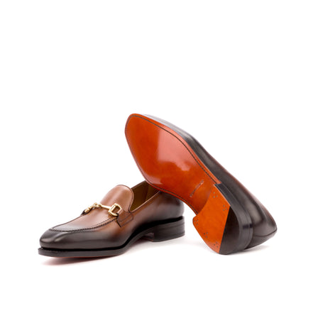Cognac Loafer with Gold buckle
