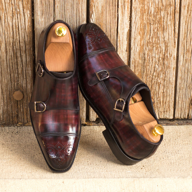 burgundy double monk