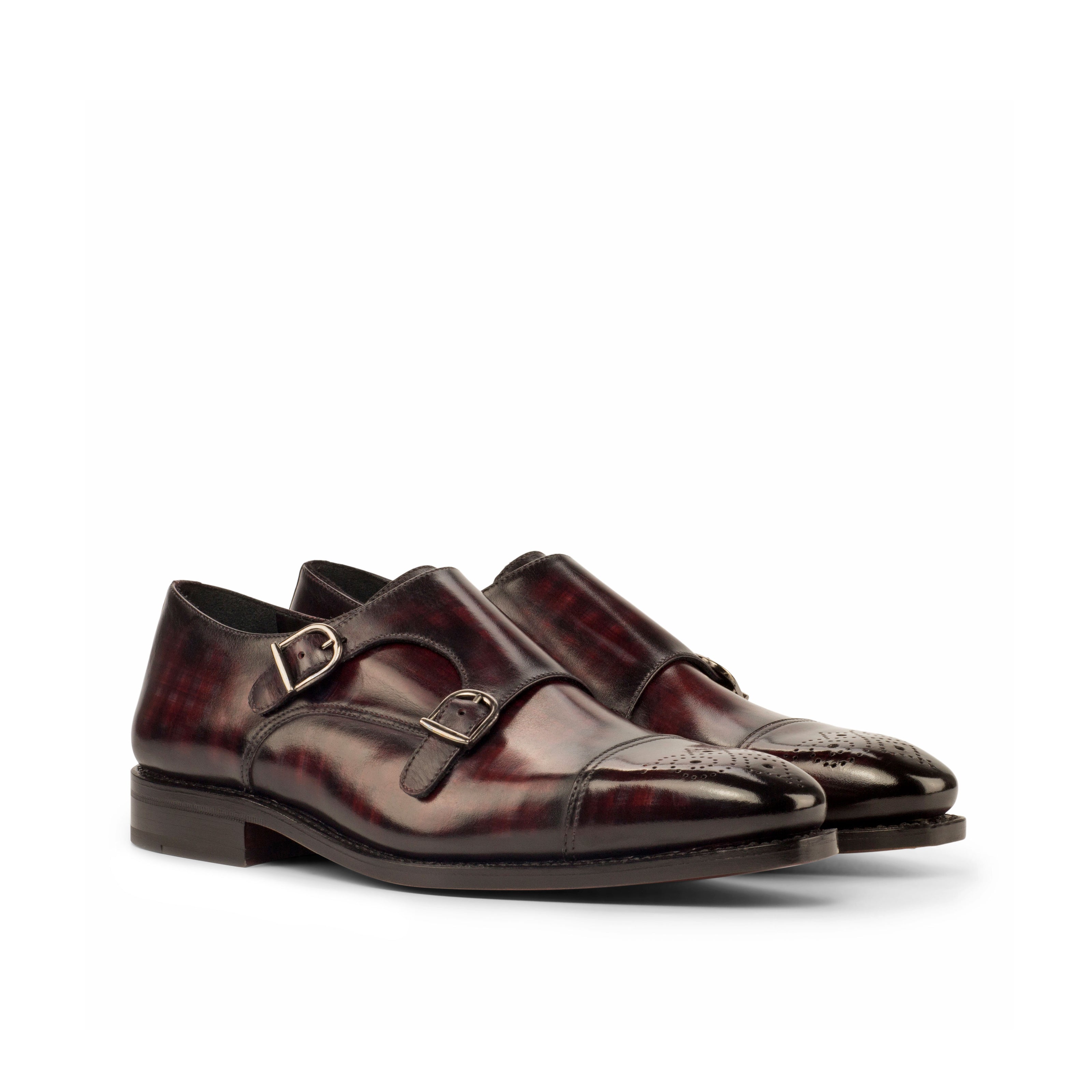 burgundy double monk
