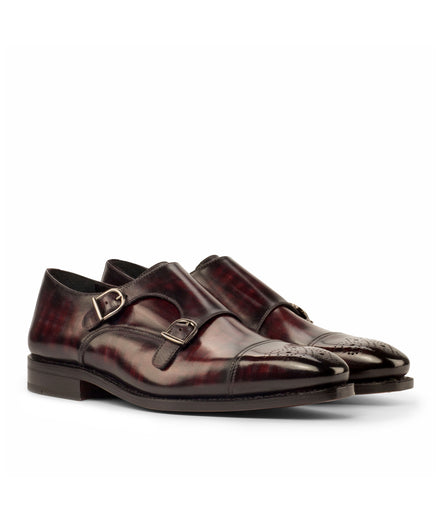 burgundy double monk