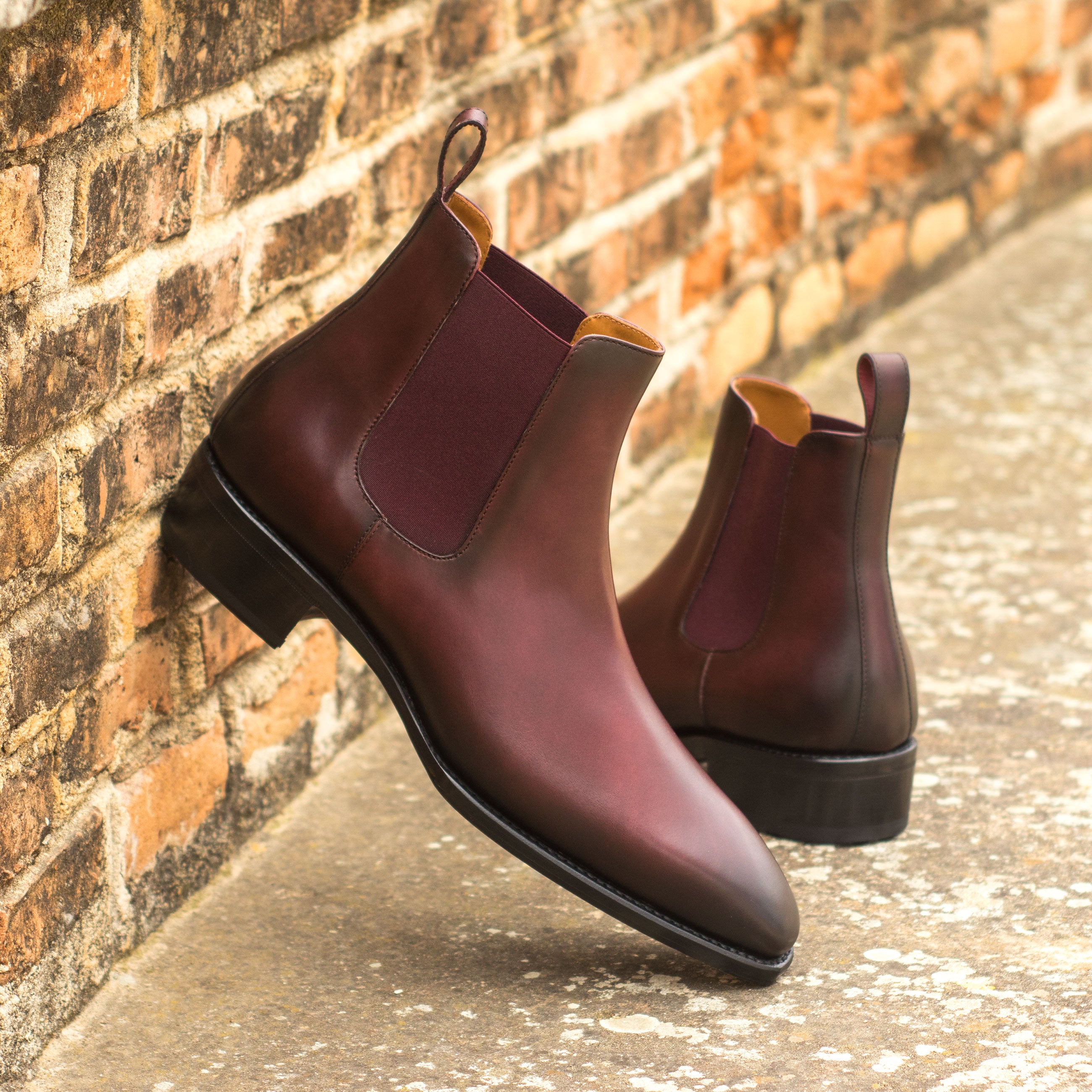Burgundy Leather Chelsea