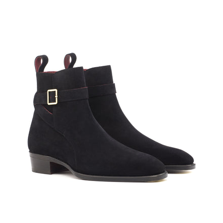 Black Suede J Strap Boot