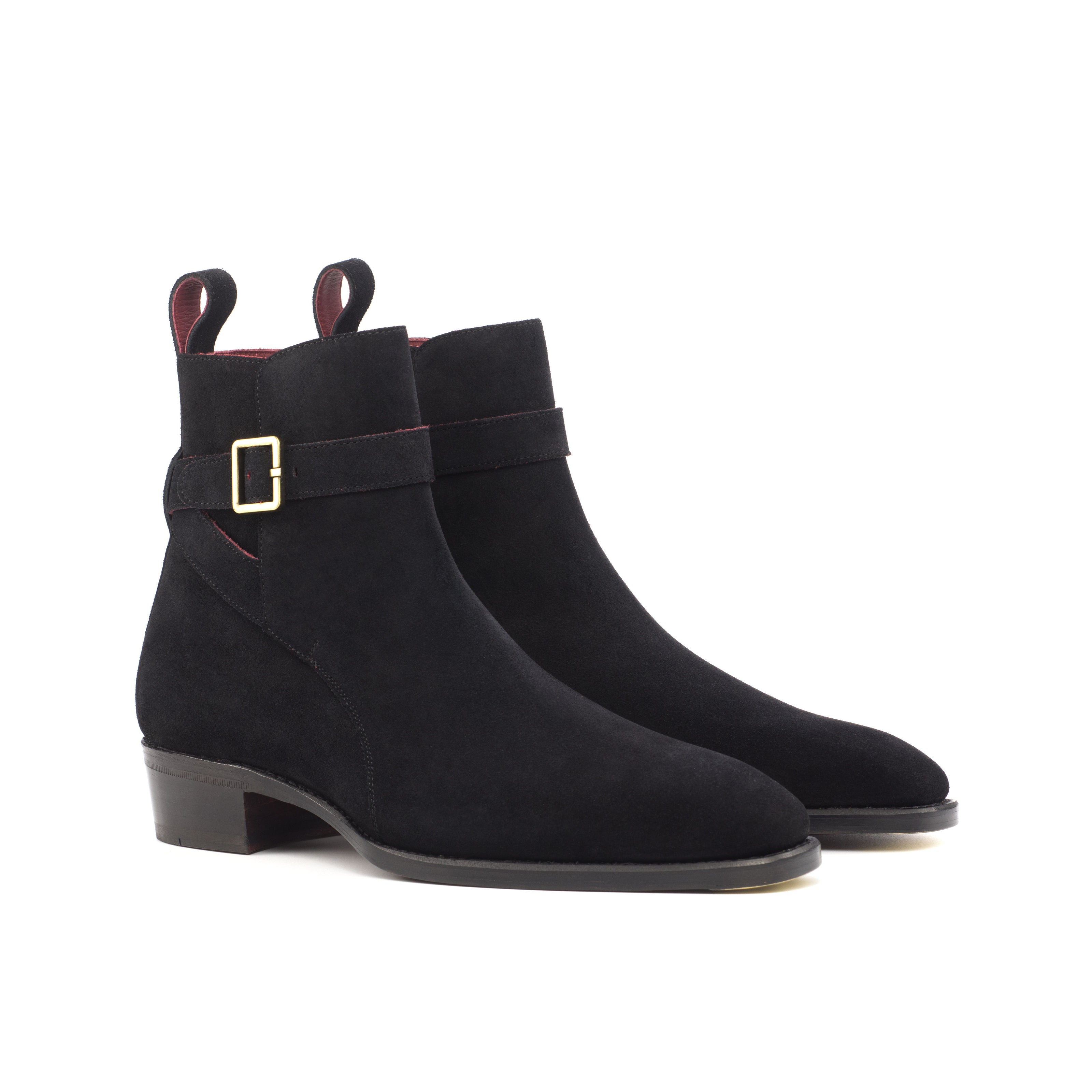 Black Suede J Strap Boot