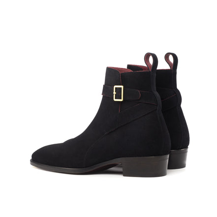 Black Suede J Strap Boot