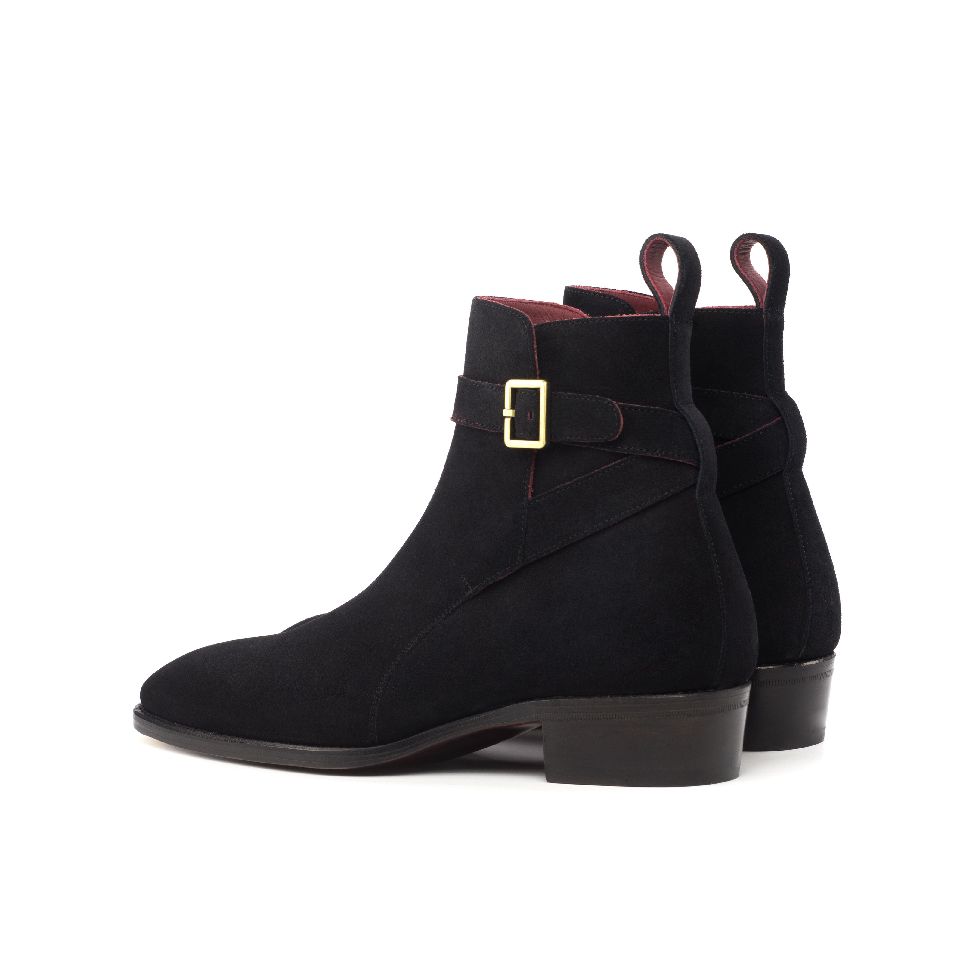 Black Suede J Strap Boot