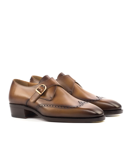 Cognac Single Monk Wingtip