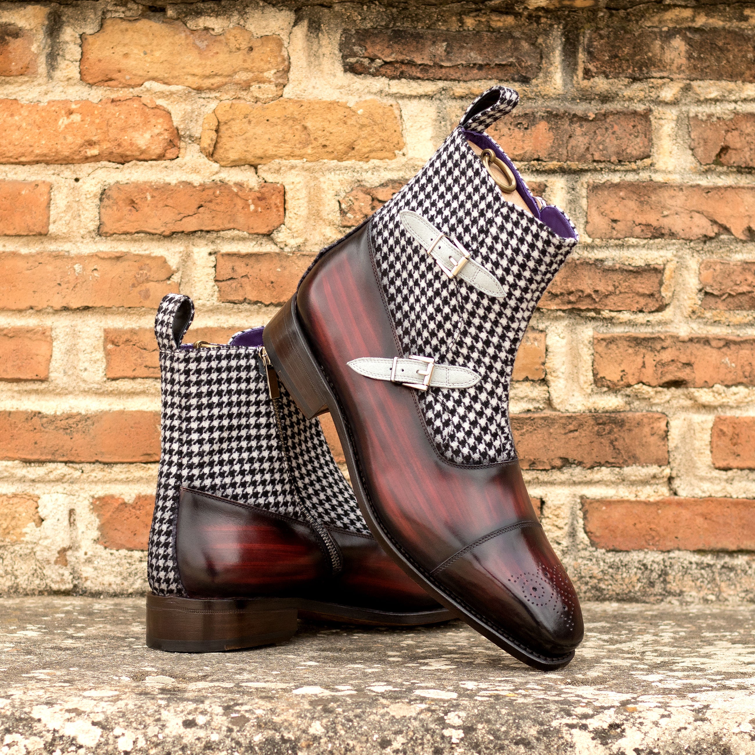 Houndstooth Octavian Boot
