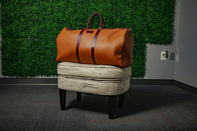 Caleb & Co. Brown Leather Weekender