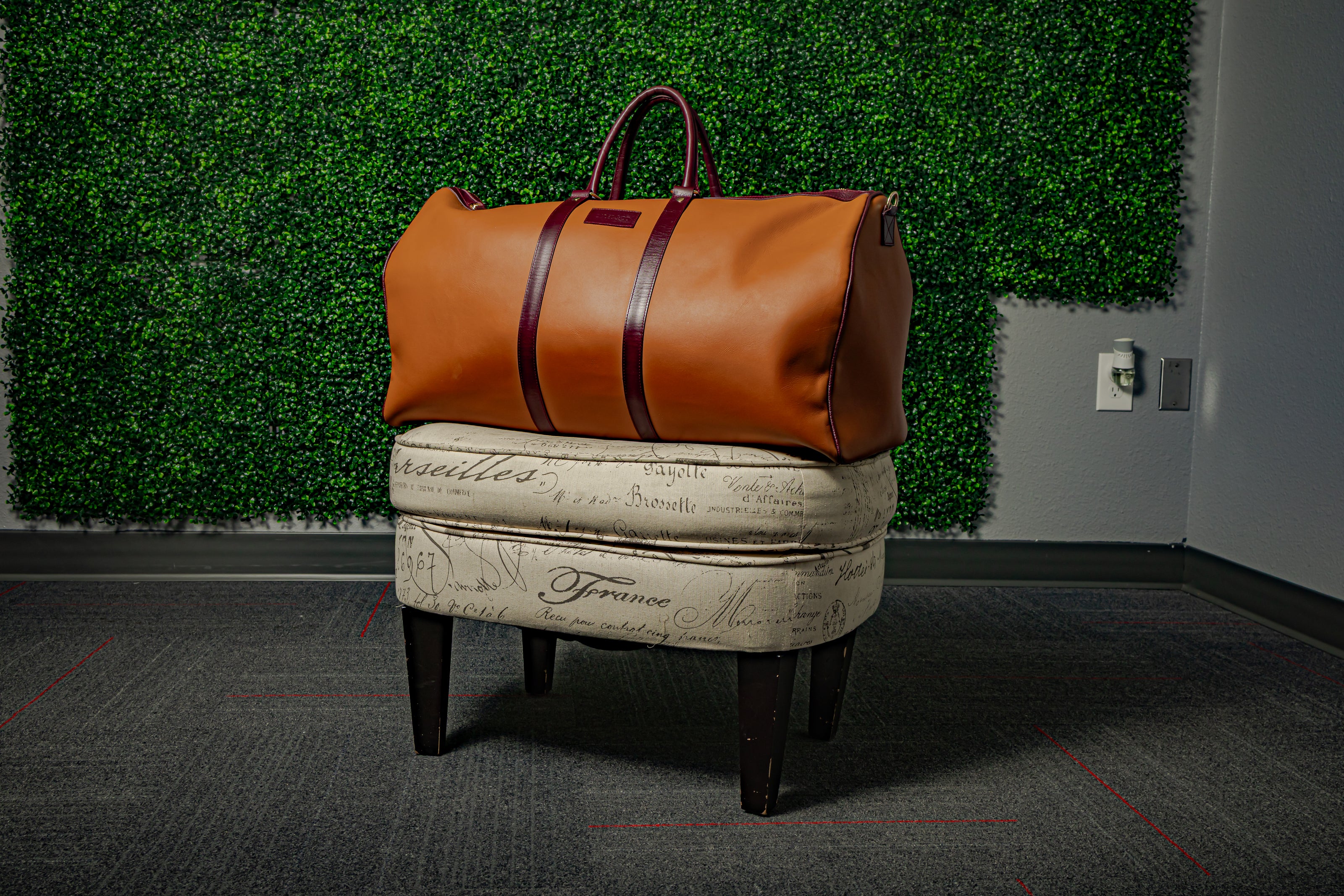 Caleb & Co. Brown Leather Weekender