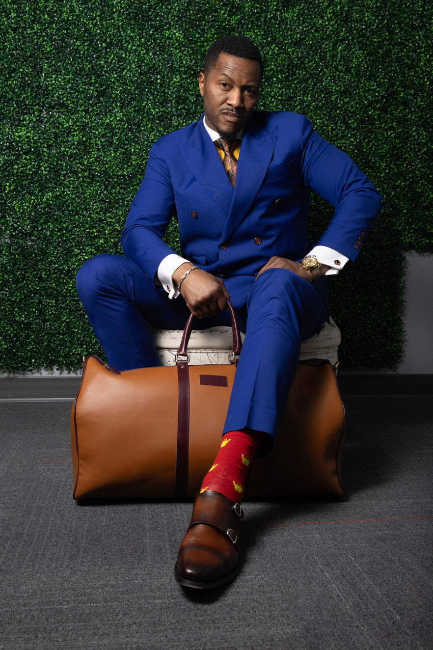 Caleb & Co. Brown Leather Weekender