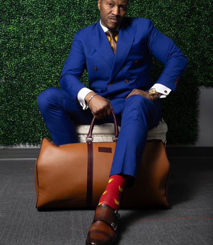 Caleb & Co. Brown Leather Weekender