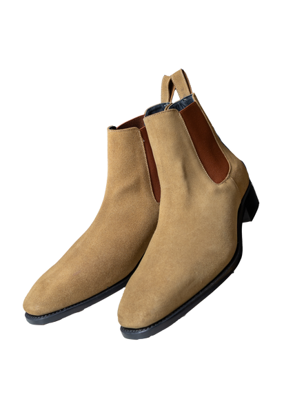 SINCLAIR – Tan Suede Chelsea Boot