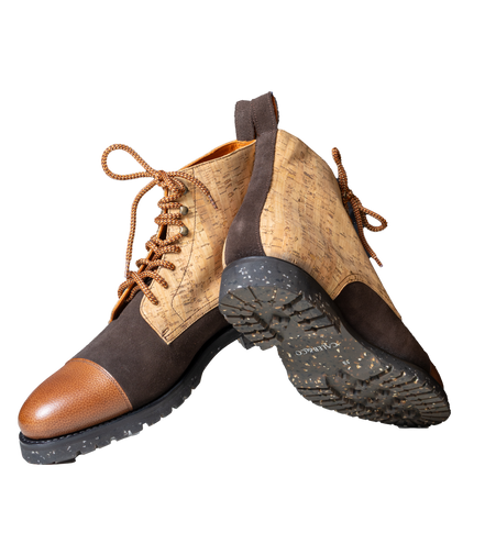 MAVERICK – Leather & Beige Cork Jumper Boot