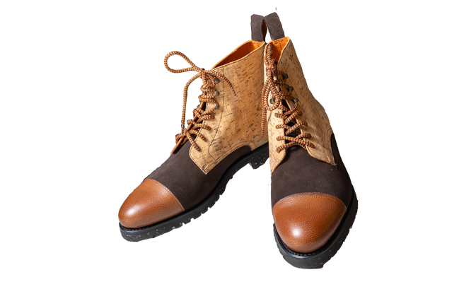 MAVERICK – Leather & Beige Cork Jumper Boot