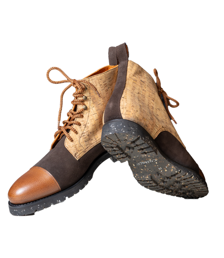 MAVERICK – Leather & Beige Cork Jumper Boot