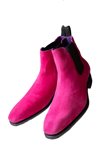 TOBIAS – Fuchsia Ultra Suede Chelsea Boot