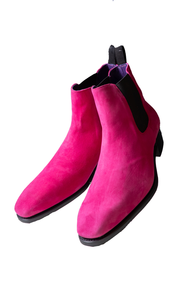 TOBIAS – Fuchsia Ultra Suede Chelsea Boot
