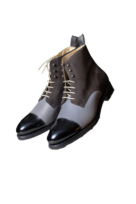 The Alston –Charoal Waxed Suede  Signature Jumper Boot