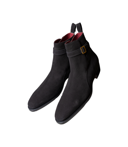 The Maxwell – Black Waxed Ultra Suede Jodhpur Boot