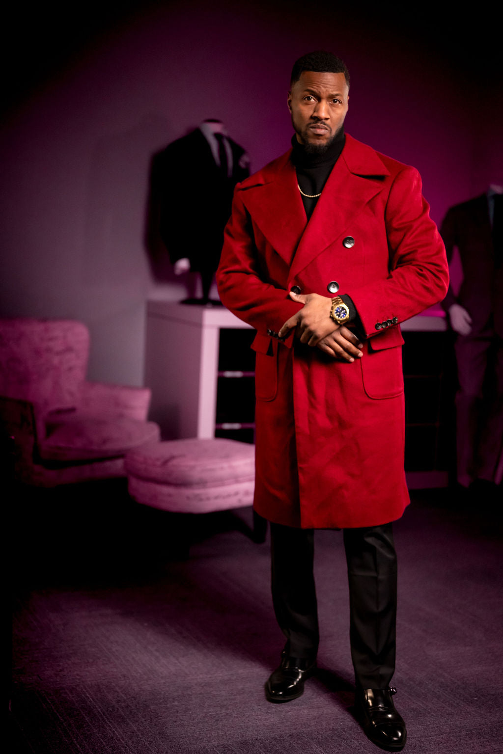 Cherry Red Overcoat